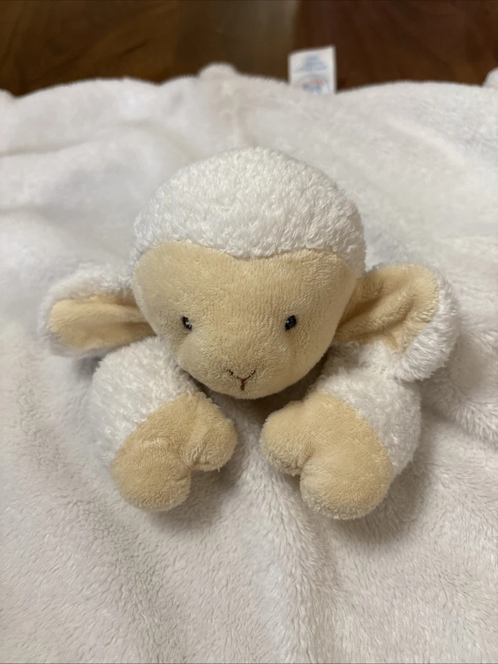 Gund Winky Blanco Cordero Oveja Bebé Lovey Manta de Seguridad Satinesnug Peluche Difícil de Encontrar Foto 2 de 4