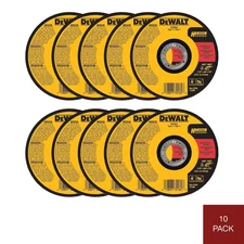 DEWALT 4-1/2 In. X 0.045 In. X 7/8 In. Metal and Stainless Cutting Wheel 10-Pack