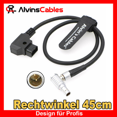 45CM RA 2 Pin Stecker Rechtwinkliger auf D-Tap Stromkabel für Teradek Bond SYNC