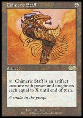 Chimeric Staff - Medium Play MTG Urza's Saga