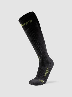 UYN Herren Skisocken One Comfort Fit S100314G443 - Anthrazit/Limette