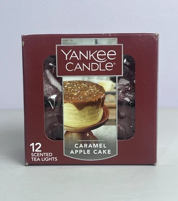 Yankee Candle Caramel Apple Cake Tea Lights Box of 12 Scented Candles Y2K NOS - Image 1 of 4
