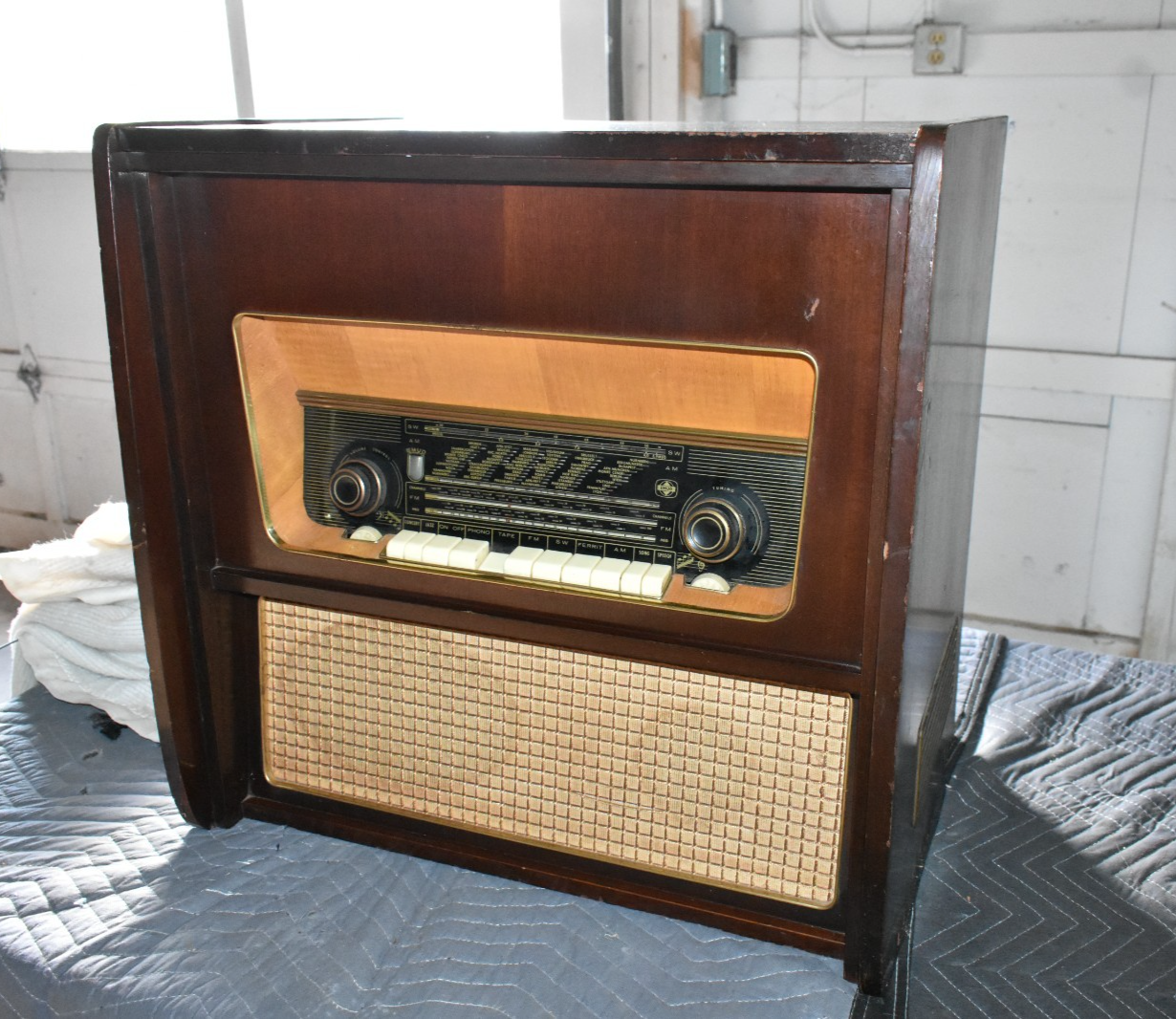 Vintage EMUD German Tube Radio Table Top 1950s AM FM SW Shortwave Wood ...