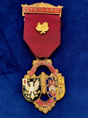  ️ Freimaurer 1981 RMBI Steward Jewel Medal Royal Masonic Benevolent Institution