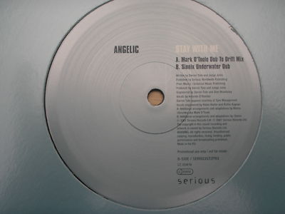 Angelic - Stay With Me Promo 12'' Serious SERRO35T2PRO Mark O'Tool Sionix Dubs