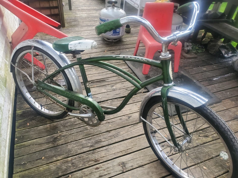 *RARO* 1971 Bicicleta Green Chicago Schwinn Typhoon 20" 🚲 - Imagem 2 de 4