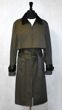 B20 NEW VALENTINO Sage Green Double Belt Long Trench Souvenir Jacket Sz 52 3080