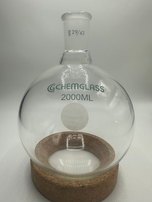 Chemglass 2000mL Round Bottom Flask with 29/42 Joint