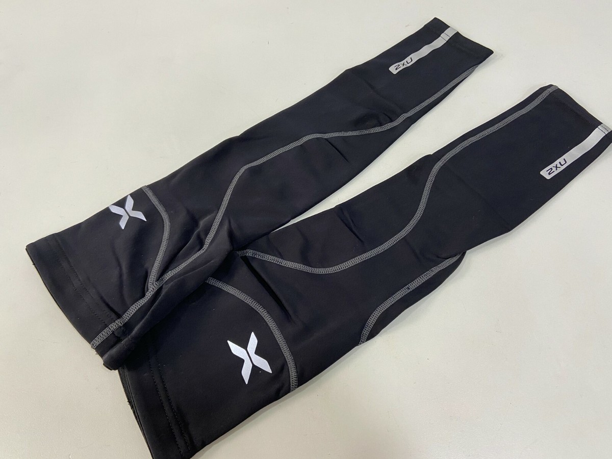 2XU Thermal Arm Warmers Cycling Running Compression Black Size XL