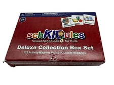 SchKIDules Kids Visual Schedules Deluxe Collection Box Set 132 Activity Magnets