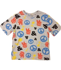 NWT Junk Food Peace Love Music TShirt Size Small (Kids)