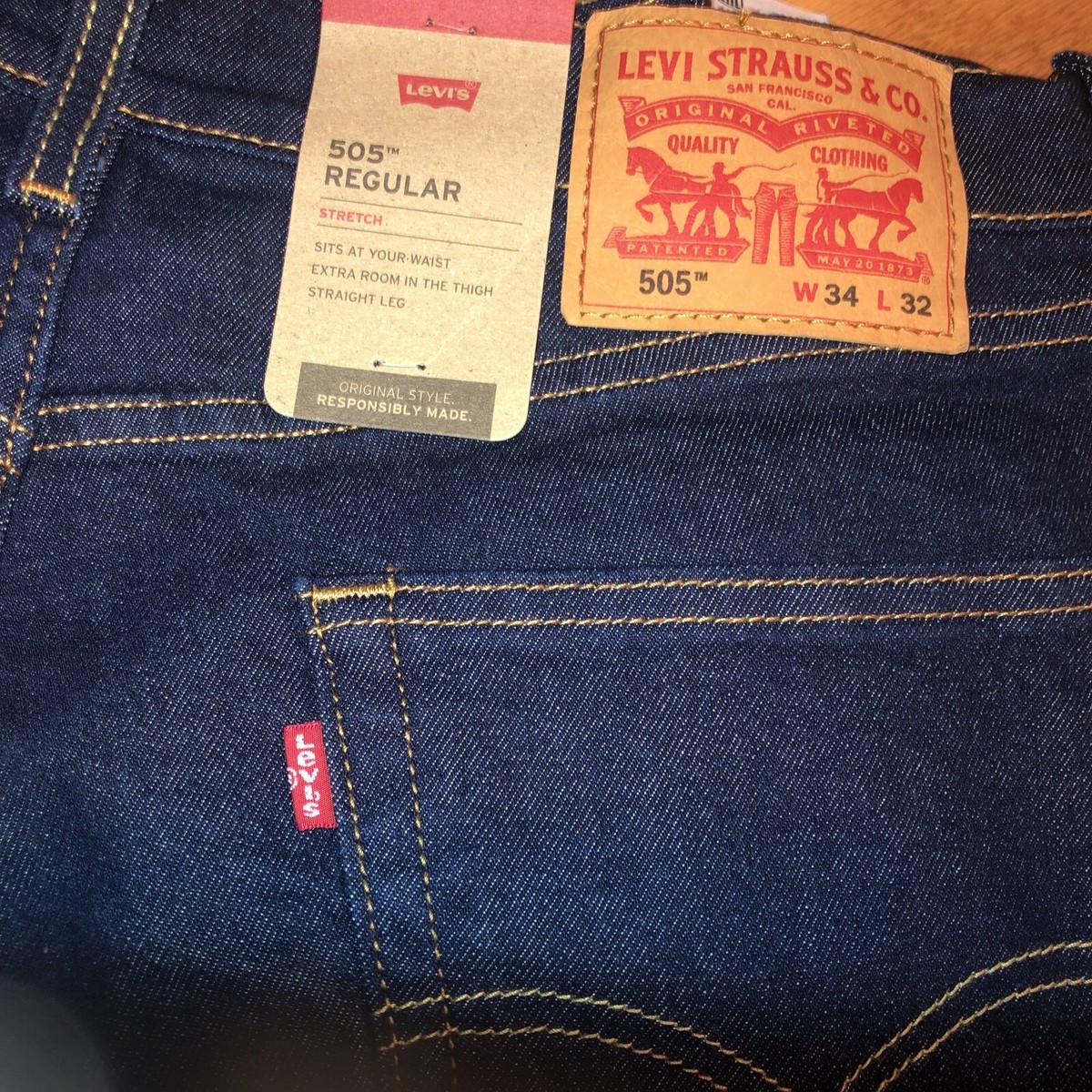 Levi's 505 Fit Men's Jeans Blue Size 34x32 | eBay