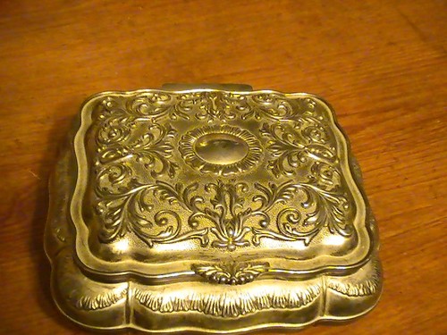 Caja de joyería vintage de 1950 con bisagras de placa de plata de International Silver Co. - Imagen 5 de 11