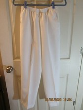 Alfred Dunner Women's Straight Leg White Slacks Size 10
