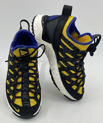 Nike ACG Sneakers Youth 4 Yellow React Terra GobeK2 LDV Outdoors Hiking Worn 1x