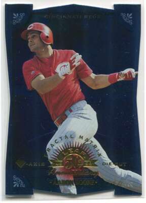 1998 Leaf Fractal Diamond Axis 23 Aaron Boone 39/50