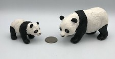 Safari Ltd GIANT PANDA BEAR FEMALE CUB Mom Baby Retired Figures 1996
