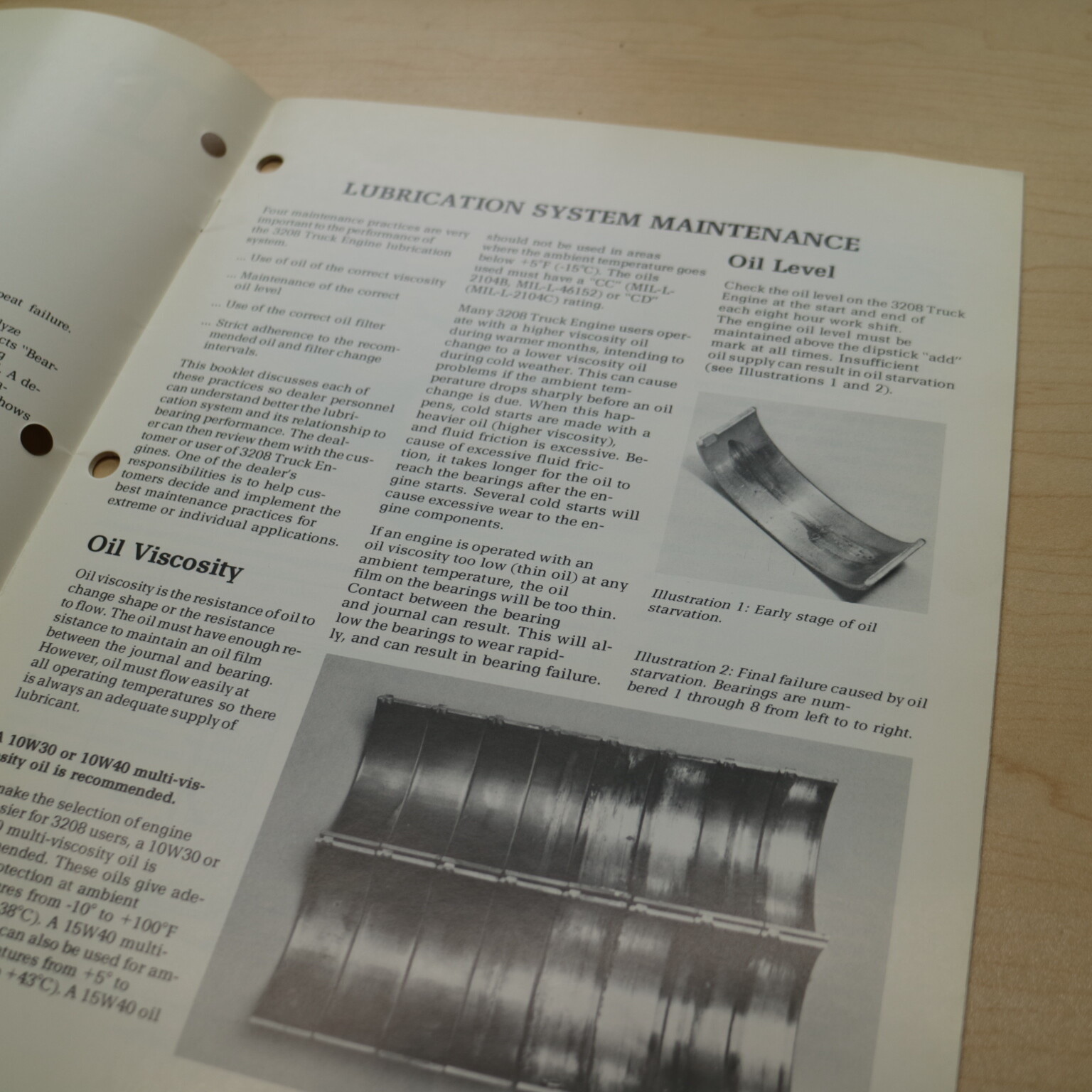 CAT Caterpillar 3208 Truck Engine Bearing Failure Analysis Manual