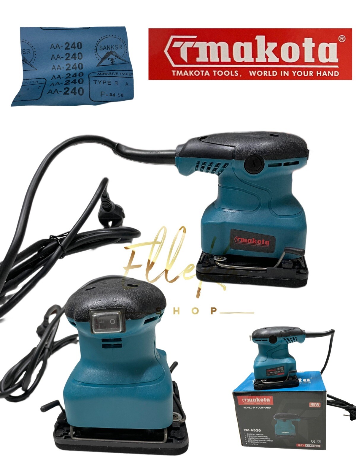 Levigatrice Orbitale 240w Lavorazione Legno 13500r/min con 1 Carta Abrasiva