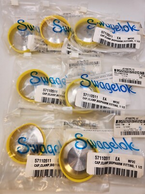 Lot of 7 New NOS Swagelok JC1667PL15 Solid End Cap SS