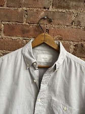 Thom Browne/Thom Grey Mens Oxford Shirt, Sz Small, Light Blue 100 Cotton JP