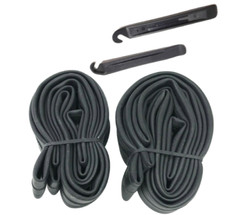 2 PACK 700X35/43C 27" X 1-3/8" SCHRADER BICYCLE TUBES UPGRADED CHROME CAPS