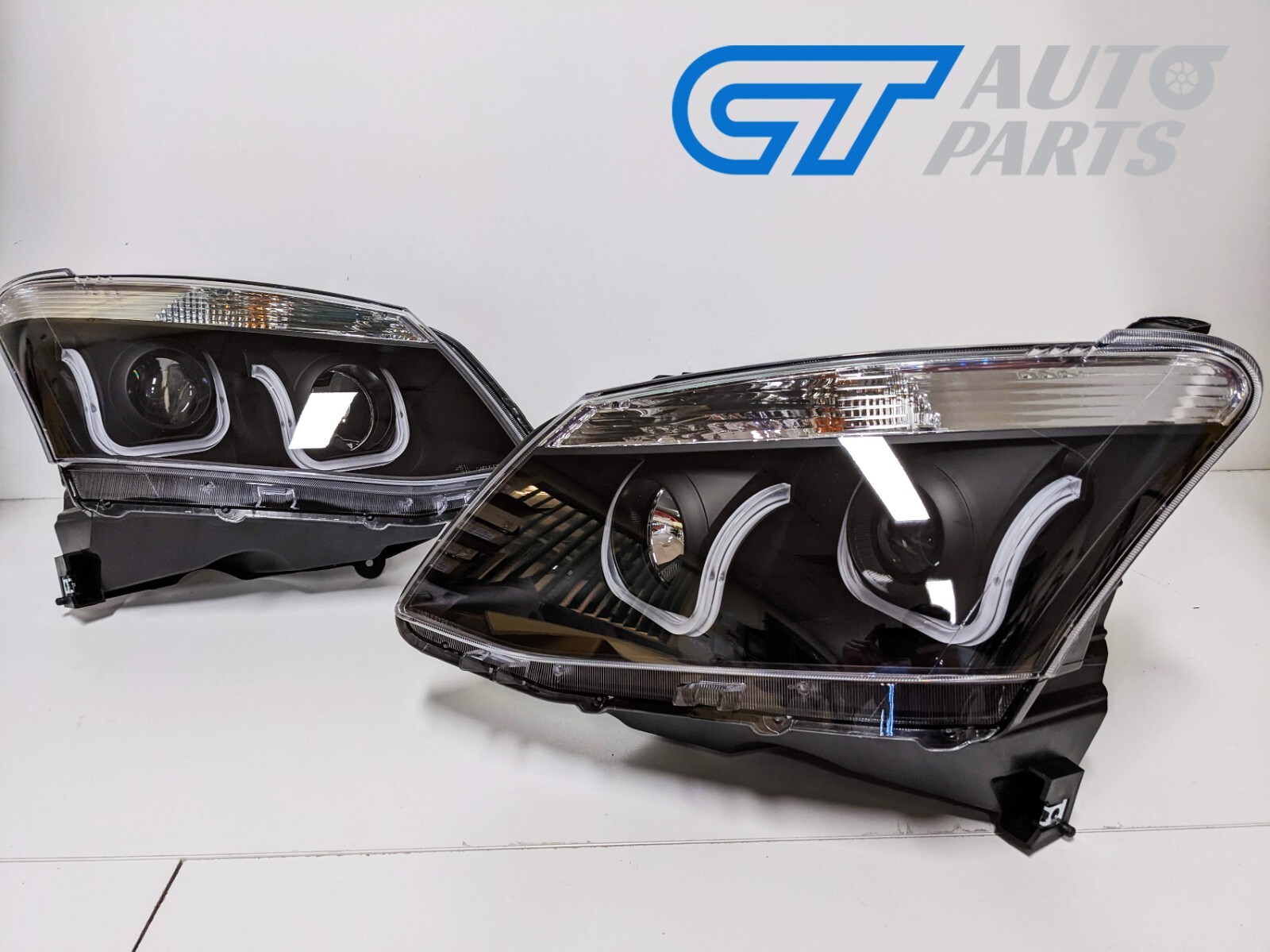 Black LED DRL Projector Head Lights for 20122016 ISUZU DMAX DMAX UTE