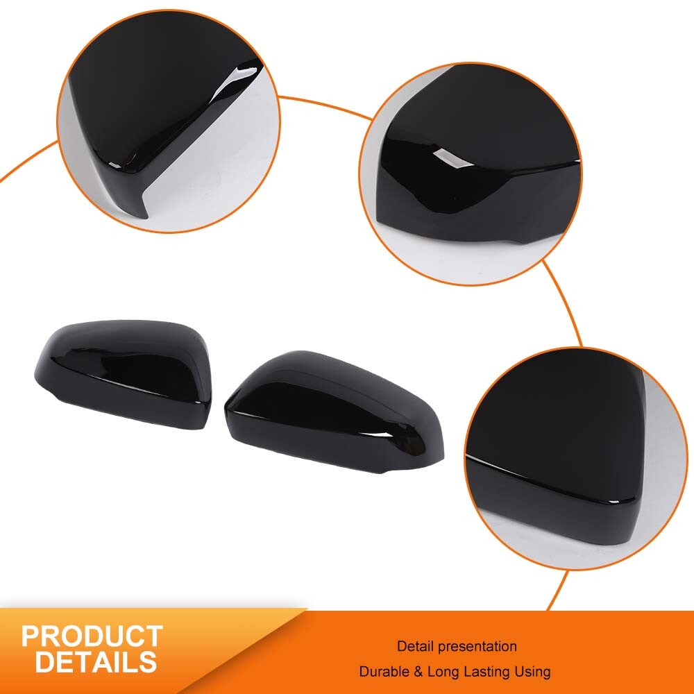 2PCS Gloss Black Rearview Side Door Mirror Covers For 4Runner 2025+ Accessories