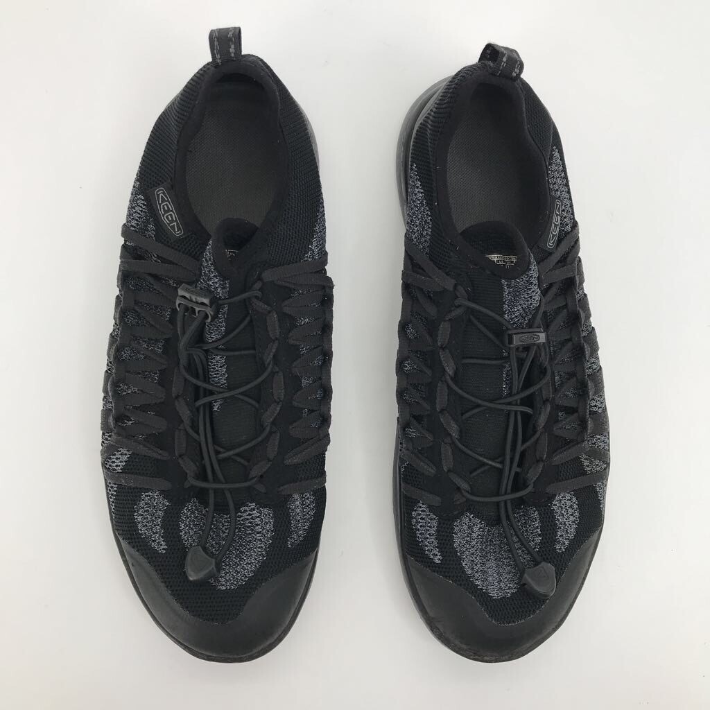 Keen Mens Uneek Exo Running Shoes Black Low Top Breathable Bungee Laces 11M