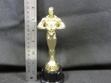 Lot of 2 New Plastic Gold Novelty 6" Inch Trophy Award Statues Figurines