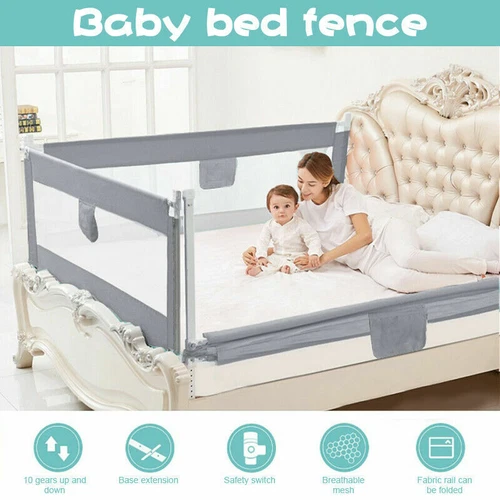 150/180 /200cm Bettgitter Rausfallschutz Baby Fall Bettschutz Kinderbettgitter - Bild 11 von 17