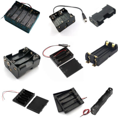 4 5 6 x AA Battery Holder Case Storage Box Open Enclosed Box/On Off Switch Wire
