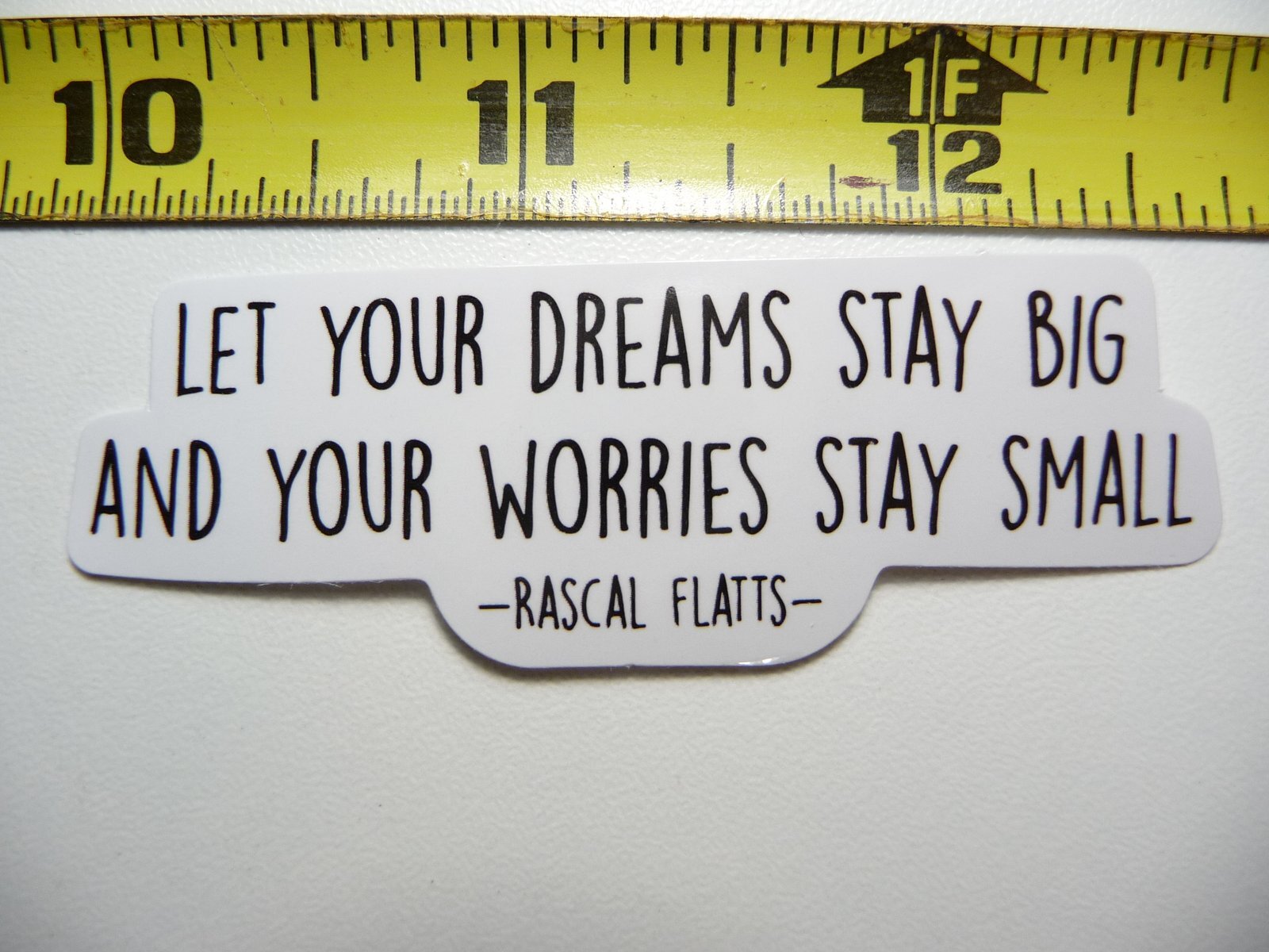 Dream Big Worry Small Glossy Decal Sticker