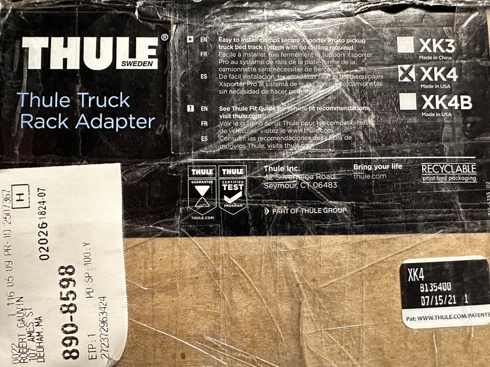 Adaptador Thule XK4 Xsporter Pro para Toyota Tacoma 2016 Foto 2 de 2