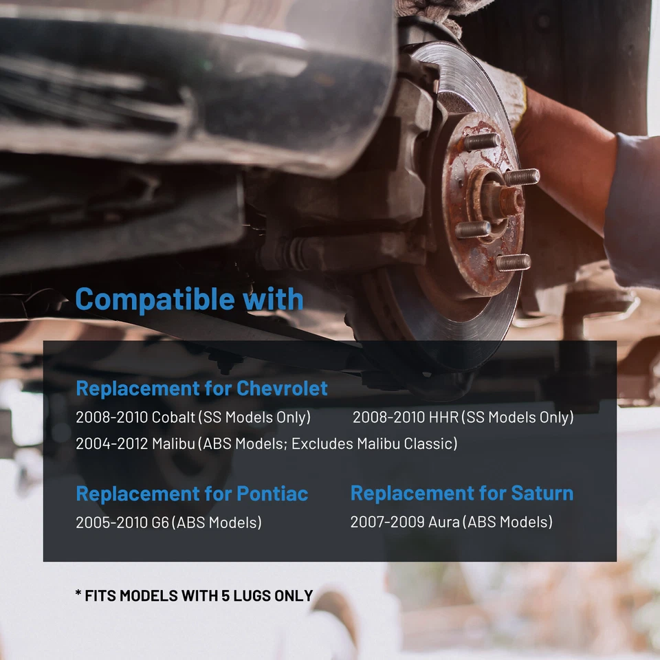 2X 513214 Front Wheel Bearing Hub for 2005-2010 Pontiac G6 2007-2009 Saturn Aura Foto 2 de 4