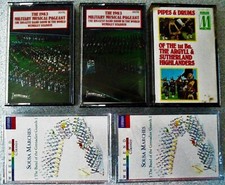 Job Lot 5 Military Band Cassettes Highlanders Sousa Guards Wembley Pageant 1983