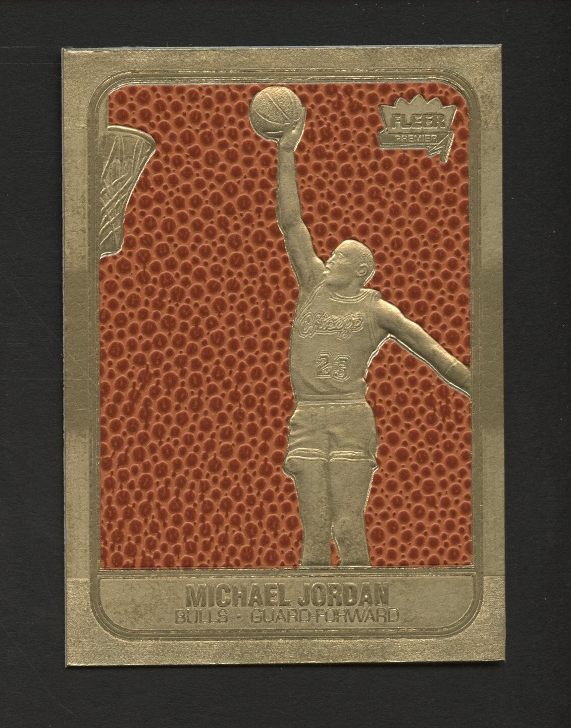 1997 Fleer Premium 23KT Gold Card Michael Jordan Chicago Bulls HOF