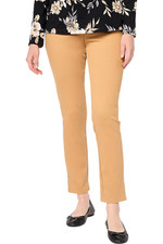 Denim  Co. Signature Knit Easy Flex Twill Slim Straight Pant Camel