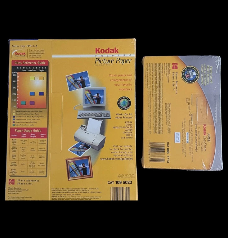 New Kodak Premium Photo Paper Glossy 8.5" x 11" 50 Sheets & 4" x 6" 75 Sheets  - Image 2 of 4