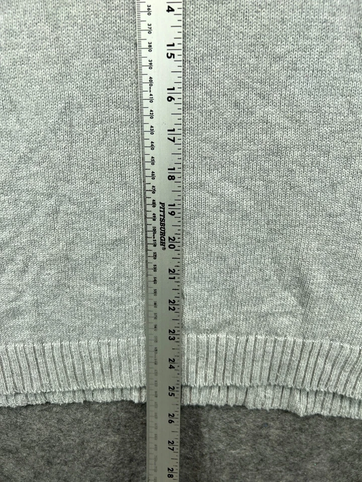 IZOD Sweater Youth XL Gray Snowflake 1/4 Zip Long Sleeve Sweatshirt - Image 3 of 4