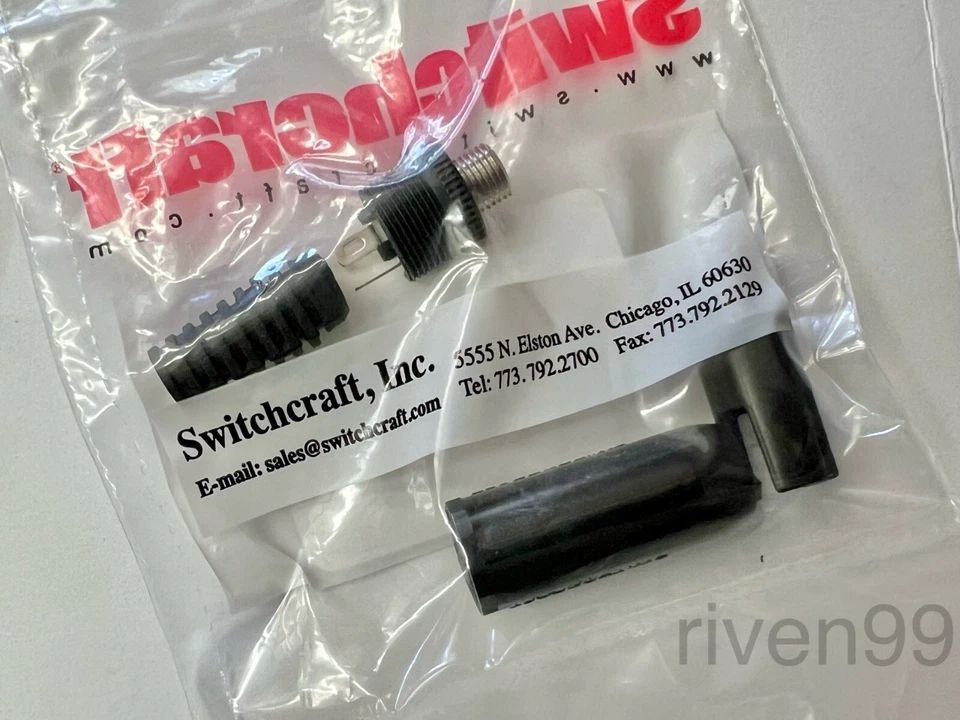 Switchcraft L722ACF 5.5 x 2.0mm Inline Flex Coaxial Barrel Jack, Copper Alloy,5A - Image 3 of 4