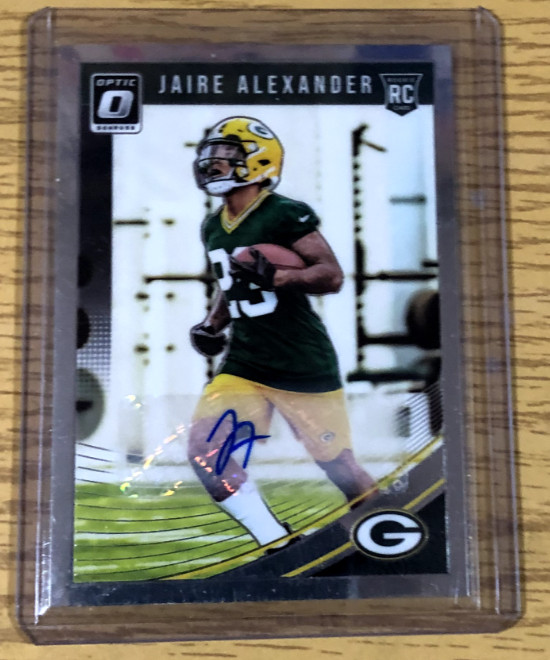 2018 Donruss Optic JAIRE ALEXANDER Rookie Autograph /50 Packers Ravens RC Auto