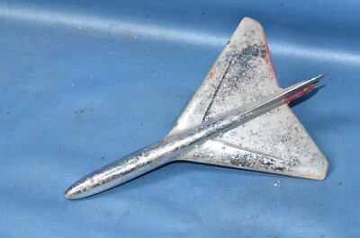 Vtg 1954 Ford Mercury Mascot Airplane Chrome Hood Ornament BM