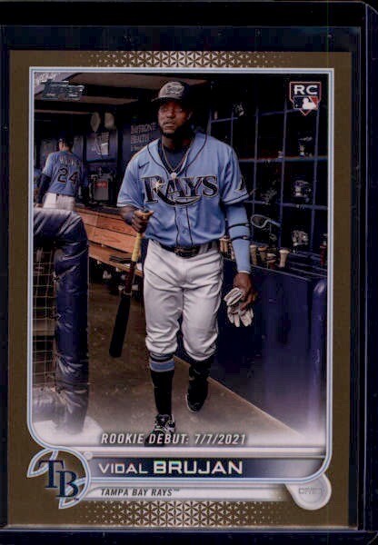 2022 Topps Update Gold #US8 Vidal Brujan RD Rays RC #d/2022