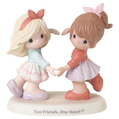 Precious Moments Two Girls Making Hearts With Hands Figurine Friends 192001 New