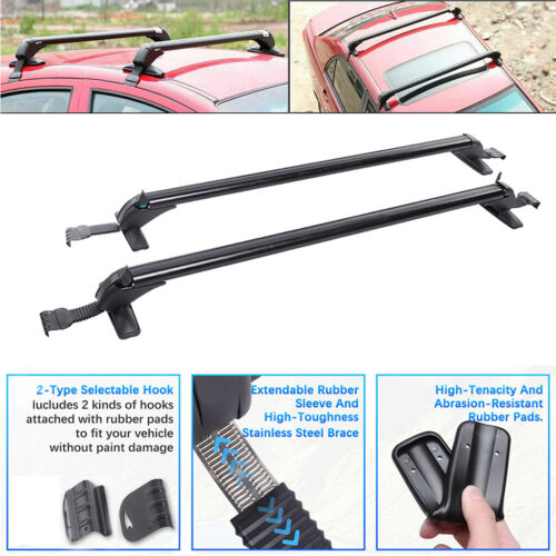 For Hyundai Elantra GT 2/4 Door 43.3" Roof Rack Aluminum Cross Bar Carrier Lock - Bild 5 von 12