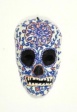 Day of the Dead Skull Mask Glow In Dark - One of a Kind-Sugar Skull