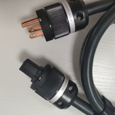 11AWG 3Core HiFI Audio OFC Power Cable AC Supply Cord with US Pure Copper Plugs