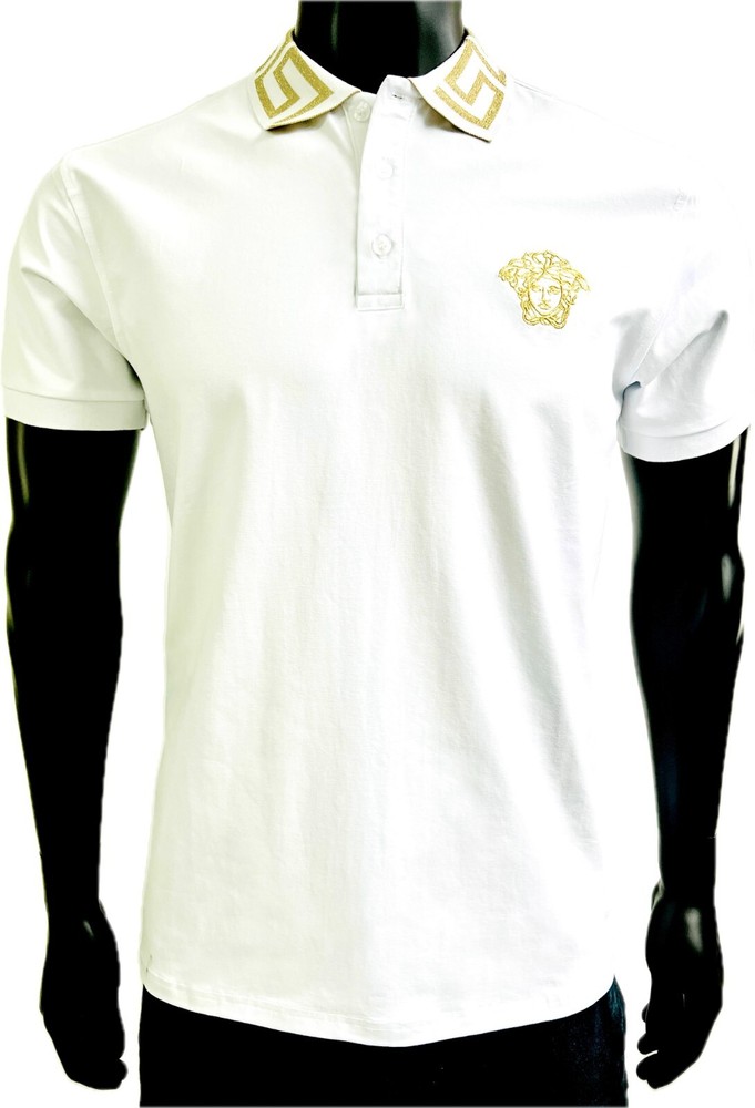 Vèrsace Men White Polo Shirt