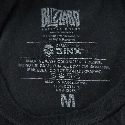 mon専用 Blizzard Entertainment Shirt Men Medium Black OverWatch Logo Video